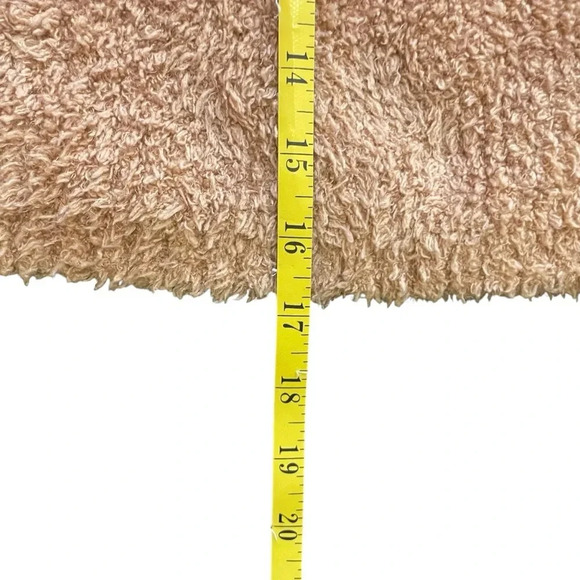 Aerie Fuzzy Cropped Marshmallow Tan Turtleneck Sweater Medium Soft Long Sleeve - Picture 11 of 11